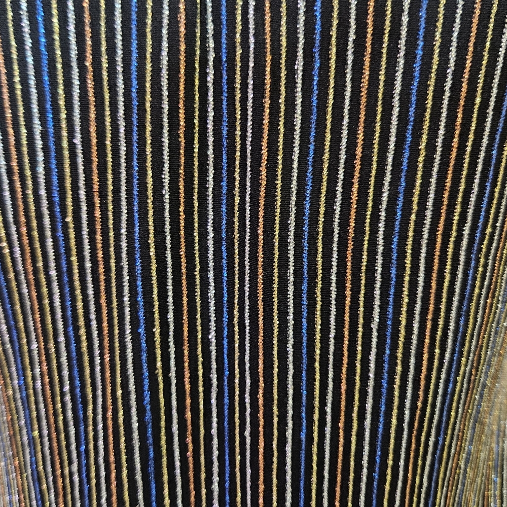 Mind Code Black/Blue Metallic Striped Multicolor … - image 7